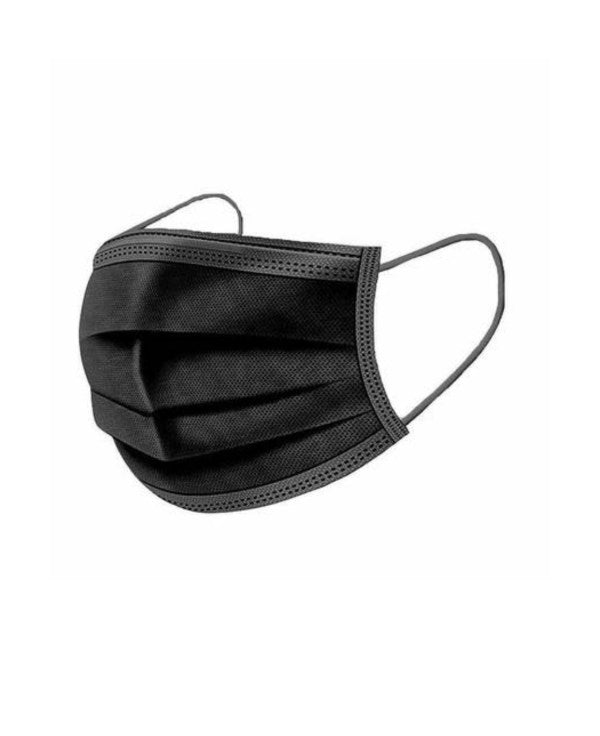 black disposable mask