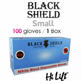 Hi Lift Black Shield Nitrile Disposable Gloves - Latex Powder free 100 PCS