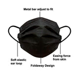 black disposable mask