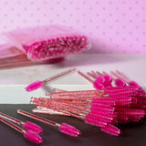 Glittery Pink Disposable Mascara Wands (50 pack)