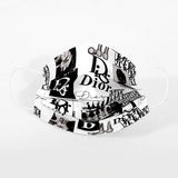 Disposable non-woven 3ply Face Mask – Designer Print B&W