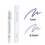 Surgical Skin Marker - Double Tip Fine Tip 0.5mm + 1mm Tip with Ruler