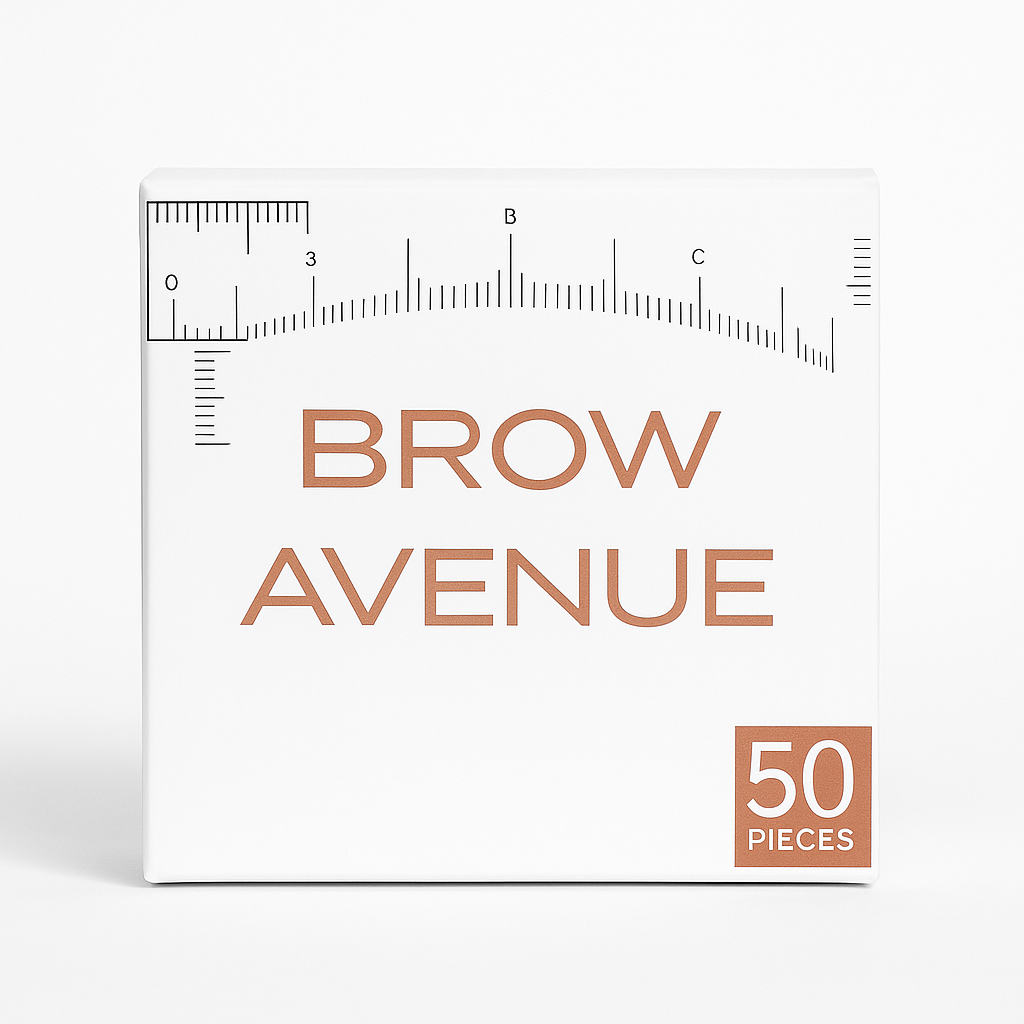 Sticker Brow Ruler Eyebrow Ruler Stickers (Roll of 50) – Cosmetic Ink