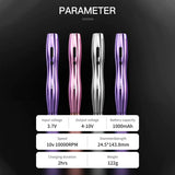 Mast P20 Wireless Tattoo Machine + Extra Battery - Purple