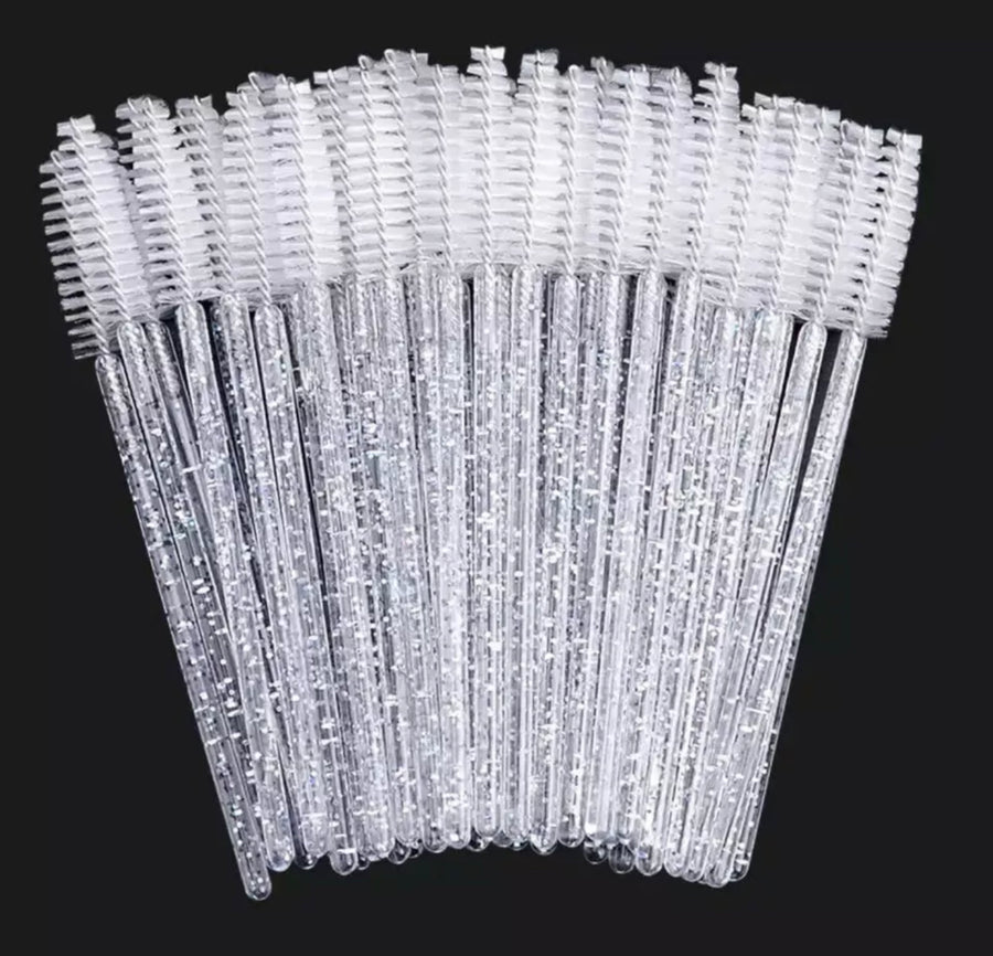 Glittery White Disposable Mascara Wands (50 pack)