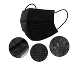 black disposable mask