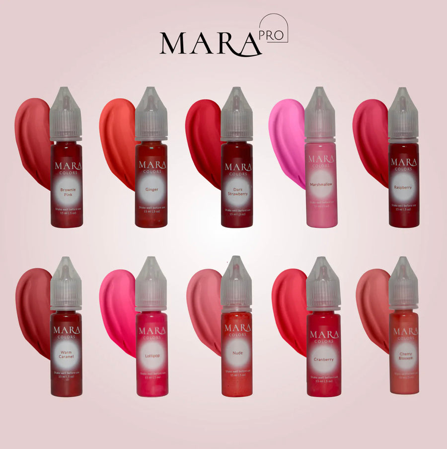 MARA Pro Lip Pigments Set 10 x 15ml