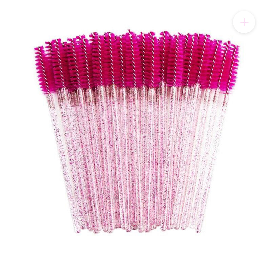 Glittery Pink Disposable Mascara Wands (50 pack)