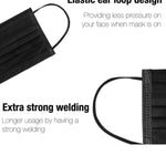 black disposable mask