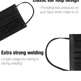 black disposable mask