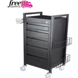 Joiken Midnight 5 Drawer Trolley - Black Frame