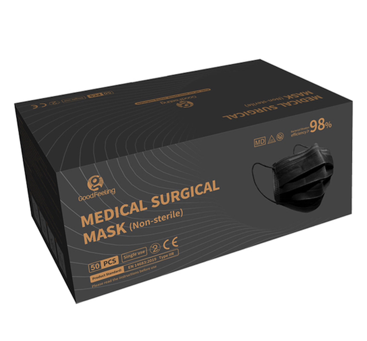 black disposable face masks