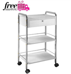 white salon trolley