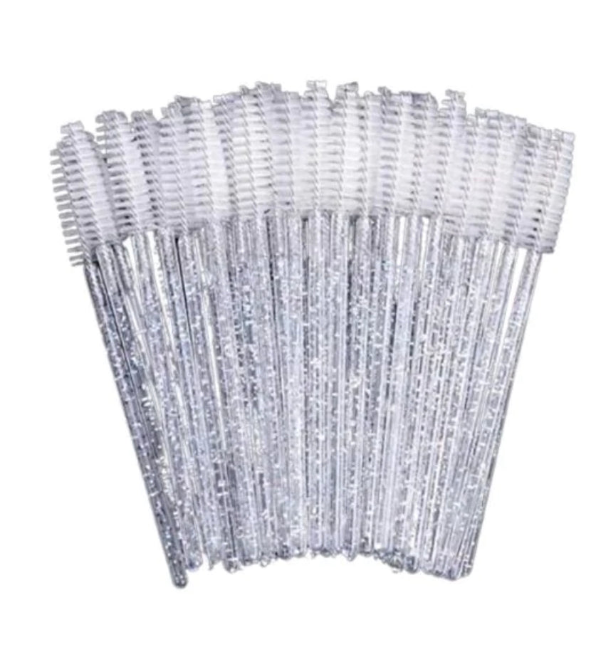 Glittery White Disposable Mascara Wands (50 pack)
